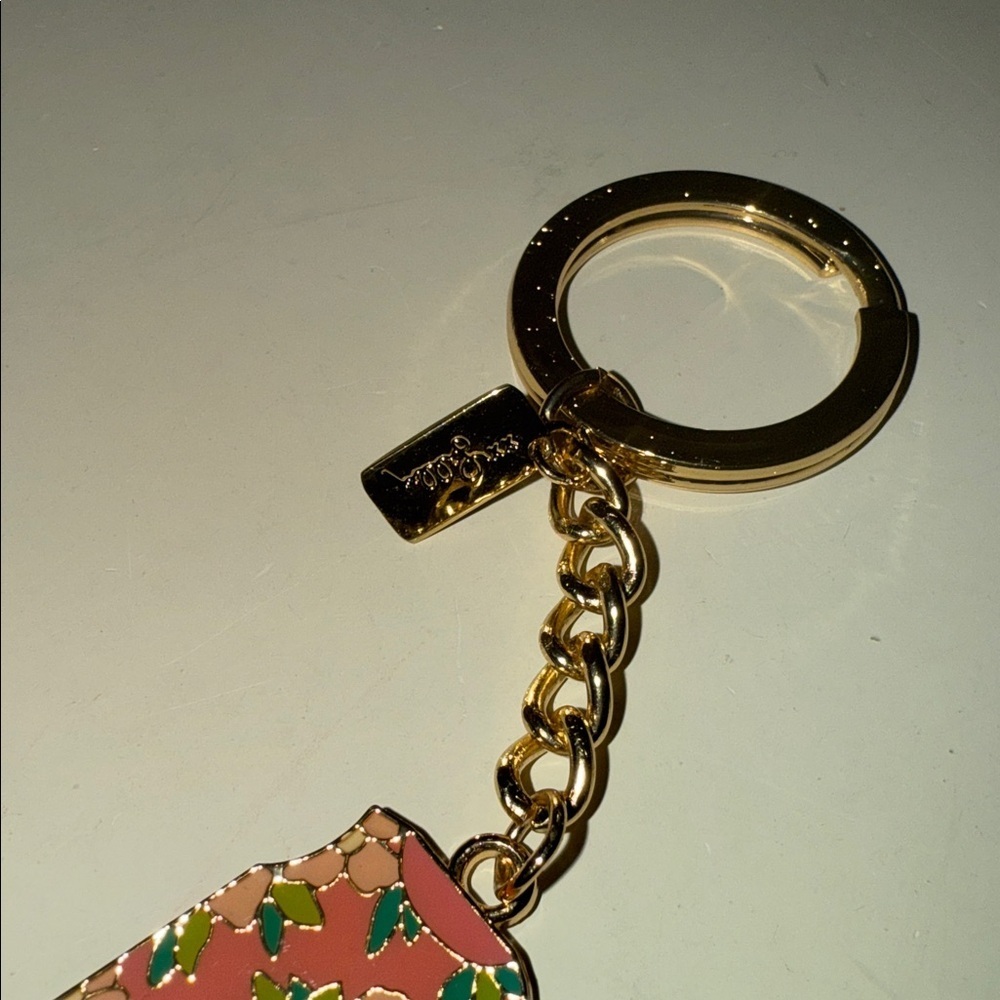 Lilly Pulitzer shift keychain Lilly’s pink skip on it NWT - Picture 5 of 7